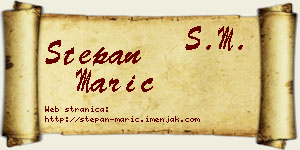 Stepan Marić vizit kartica